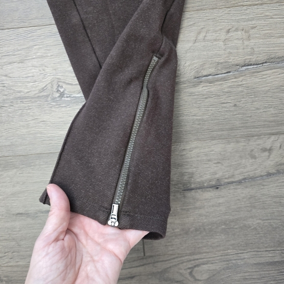 Athleta Venice Heathered Pintuck Pant Chocolate Brown Size ST Athleisure - Picture 9 of 12